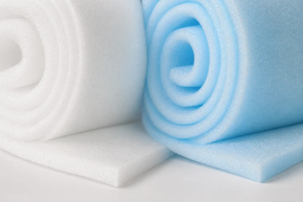Close-up texture of EPE Foam Rolls material